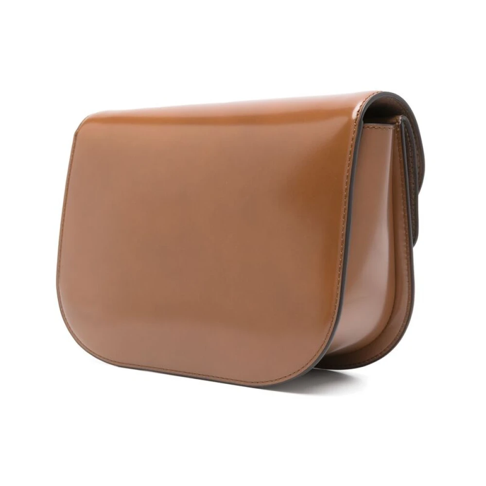 Furla Bruine Schoudertas met Push-Lock Brown Dames