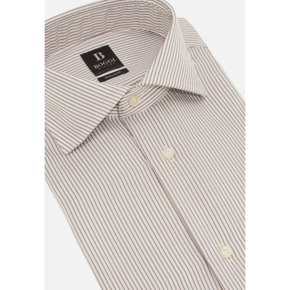 Boggi Milano Ultimate Non-Iron Shirt Beige Heren