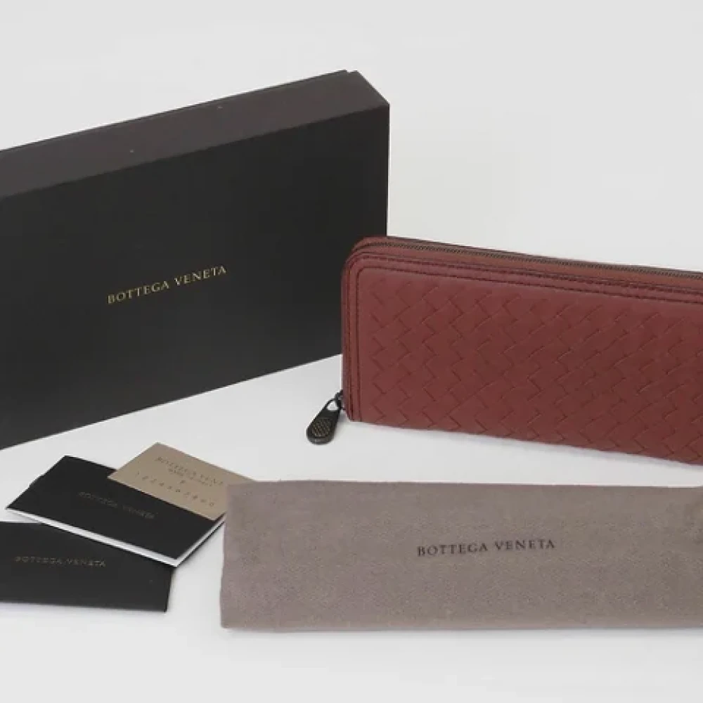 Bottega Veneta Vintage Pre-owned Leather wallets Red Dames
