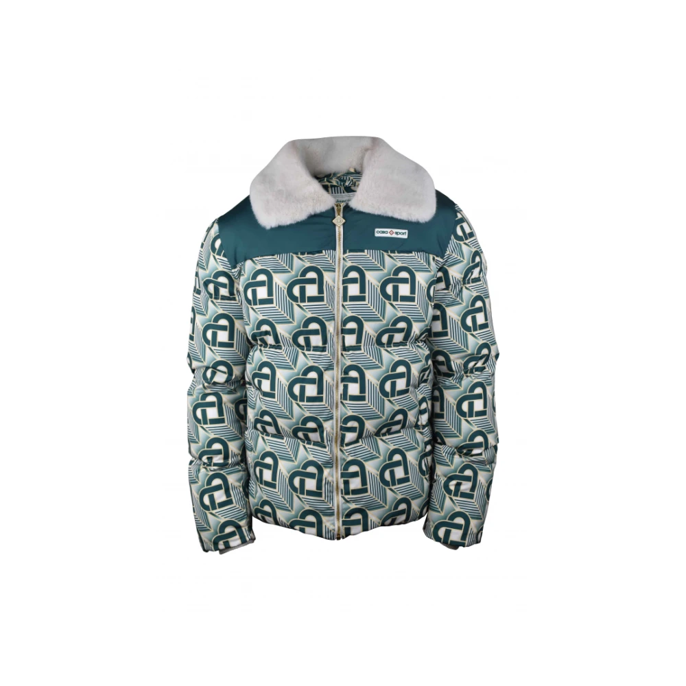 Casablanca Mannelijk Groente Jassen Heren, Groen, 2XL, Polyester, Quilted Jacket