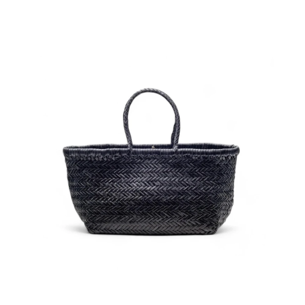 Dragon Diffusion Handgeweven leren tas Black Dames