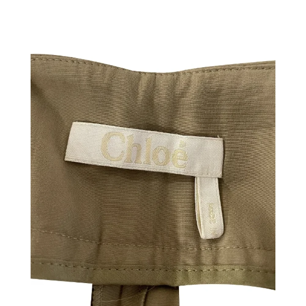 Chloé Pre-owned Cotton bottoms Green Dames
