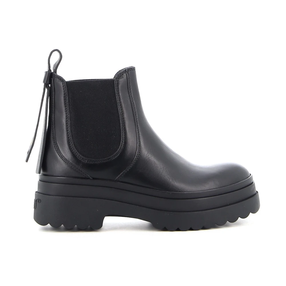Red Valentino Women's Black Chelsea Boots, 7 Uk, Platform Ankle Boots