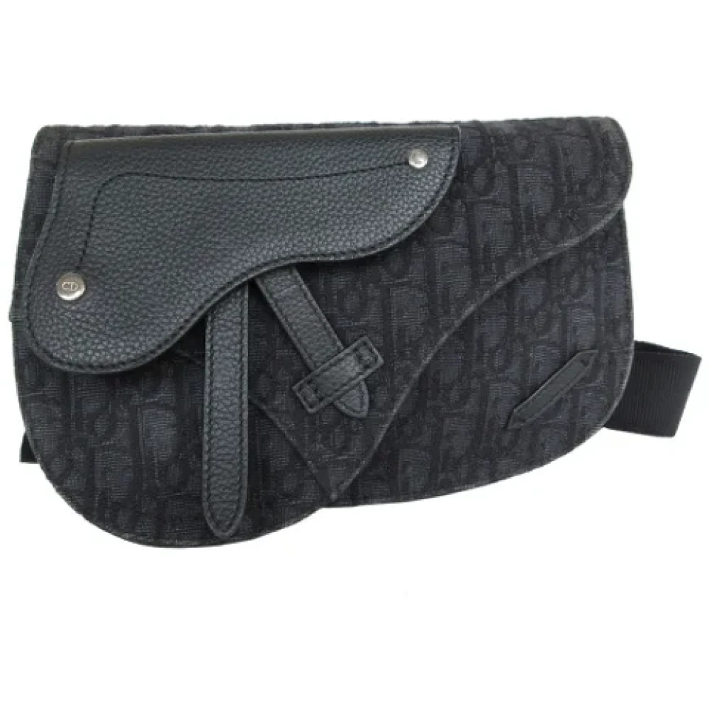 Dior Vintage Pre-owned Canvas dior-bags Black Heren