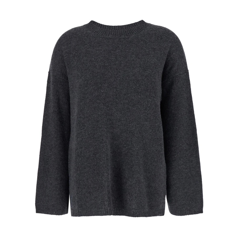 Allude Kasjmier Ronde Hals Sweater Grijs Gray Dames