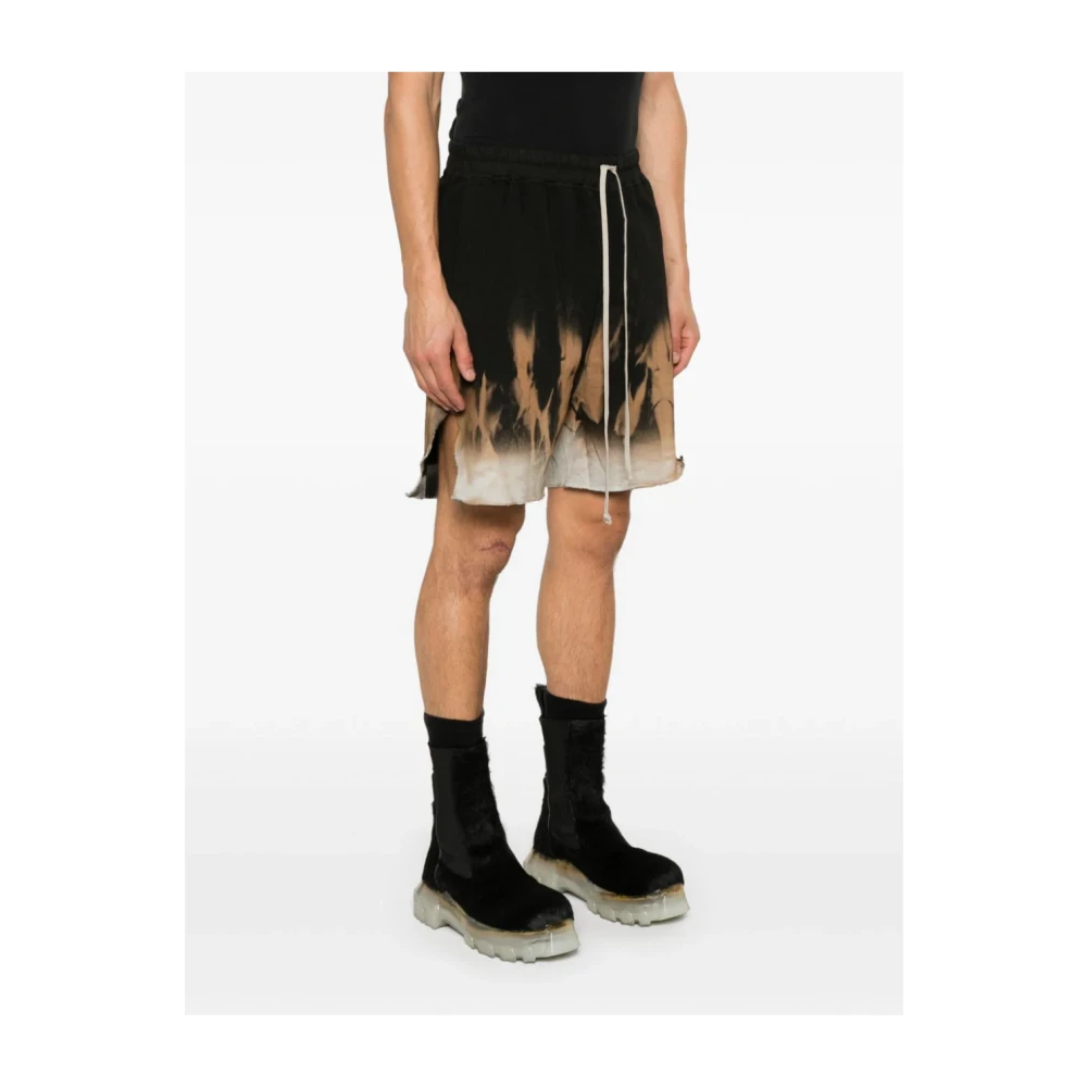 Rick Owens Loose-fit shorts met zonmotief Black Heren