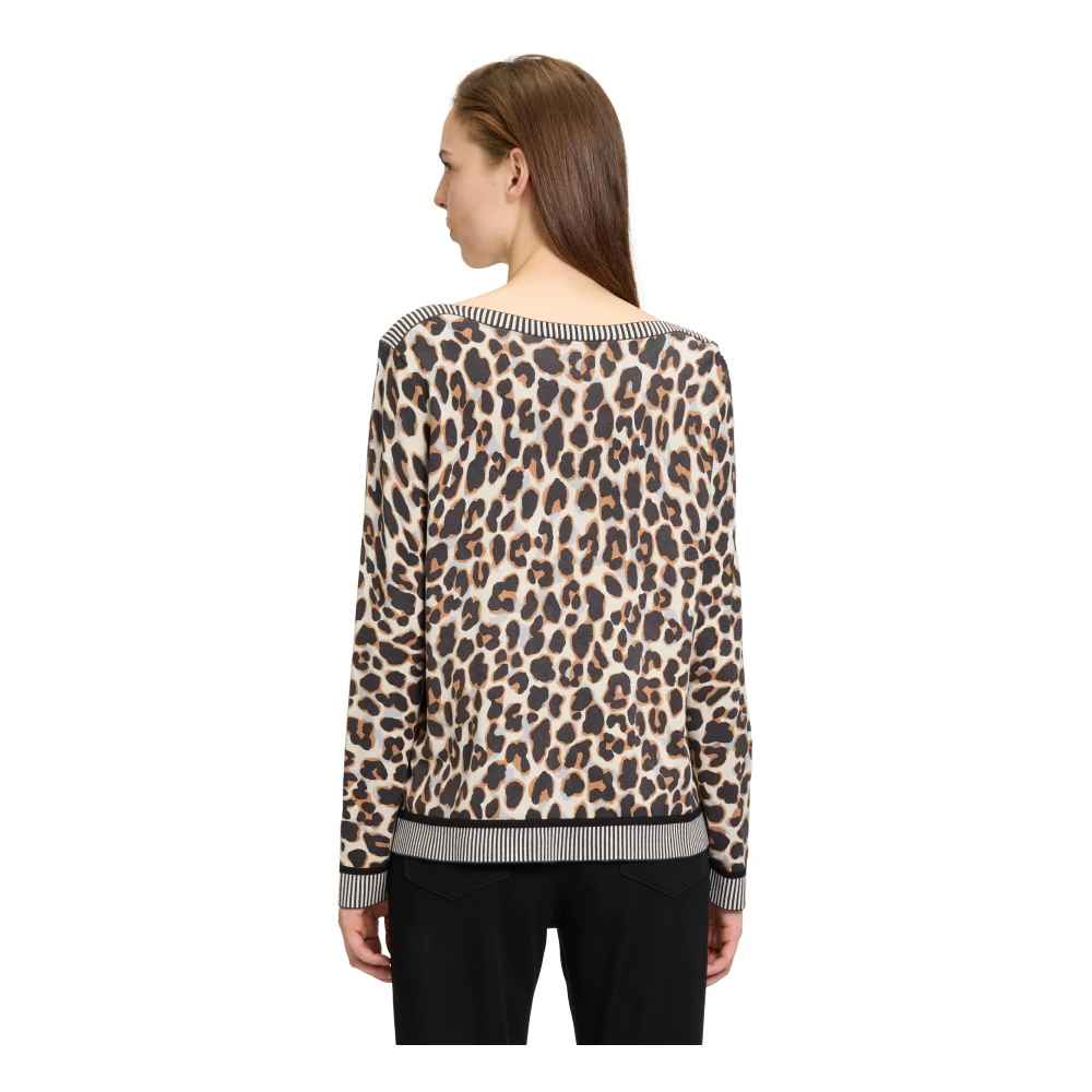 Betty Barclay Dierenprint Trekkoord Trui Multicolor Dames