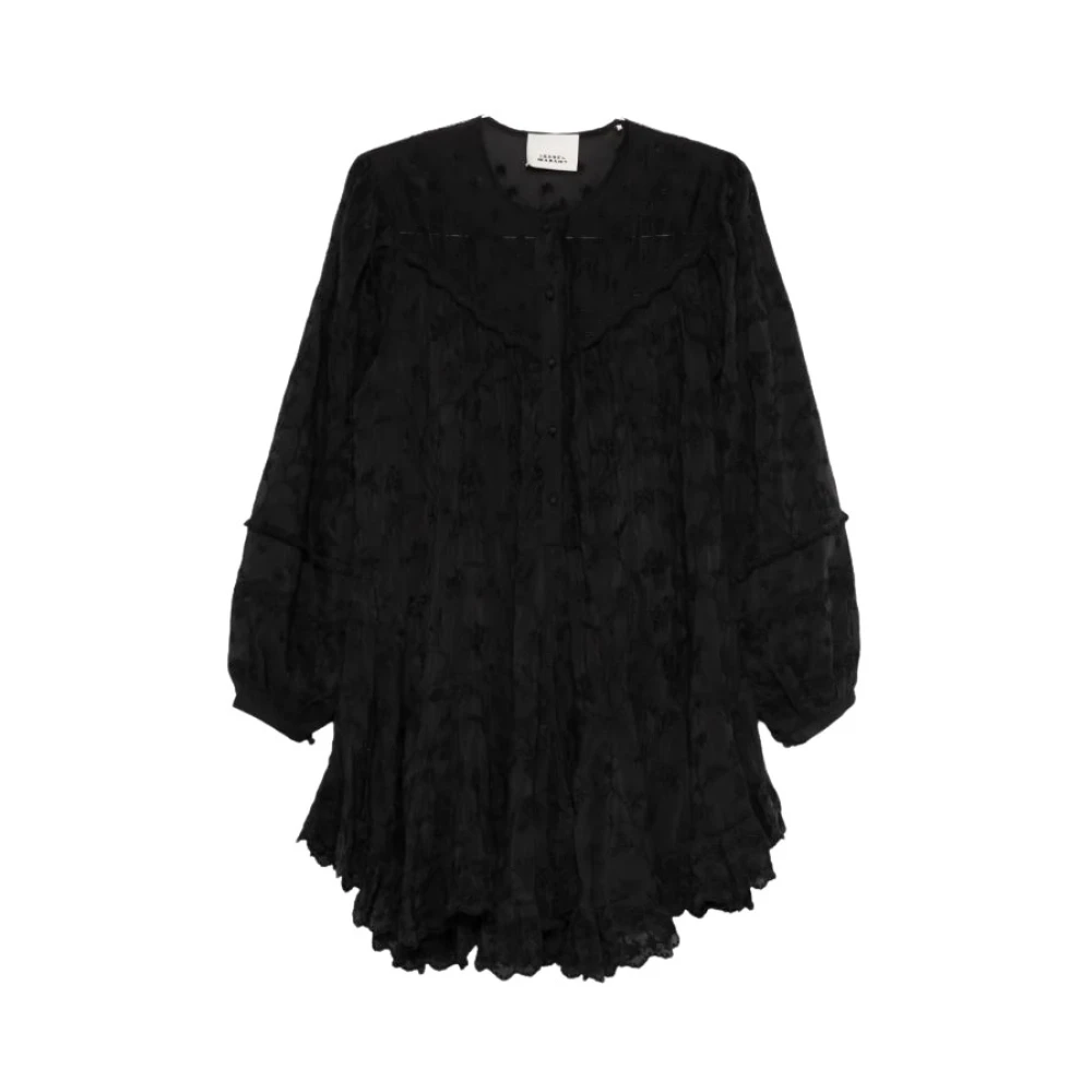 Isabel Marant Kvinno Svart Klänningar Dam, Xs, Skjortklänning