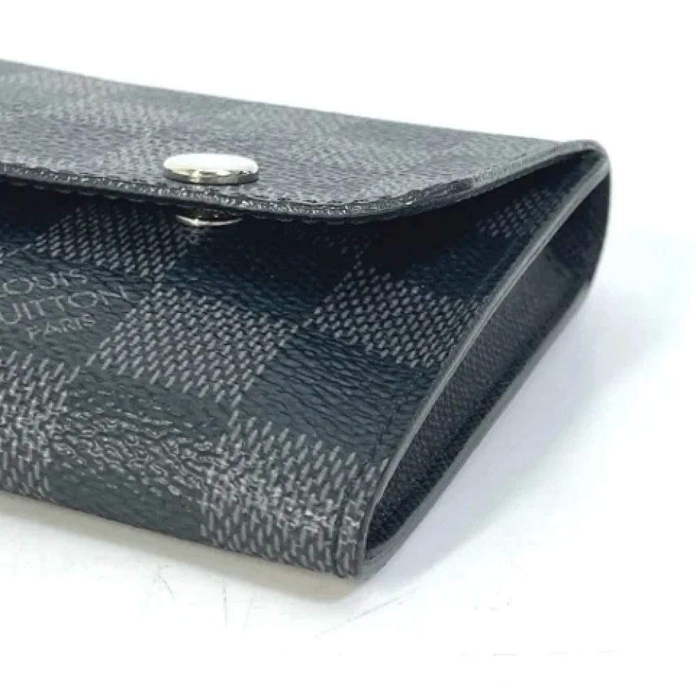 Louis Vuitton Vintage Pre-owned Cotton wallets Black Dames