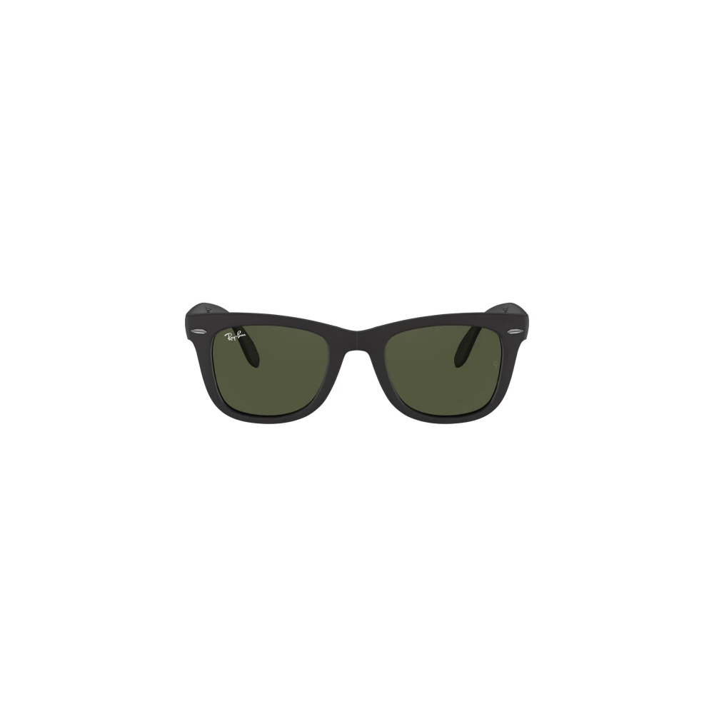 Ray-Ban Unisex Rectangle Black Green Folding Wayfarer 4105 Sunglasses - Image 10