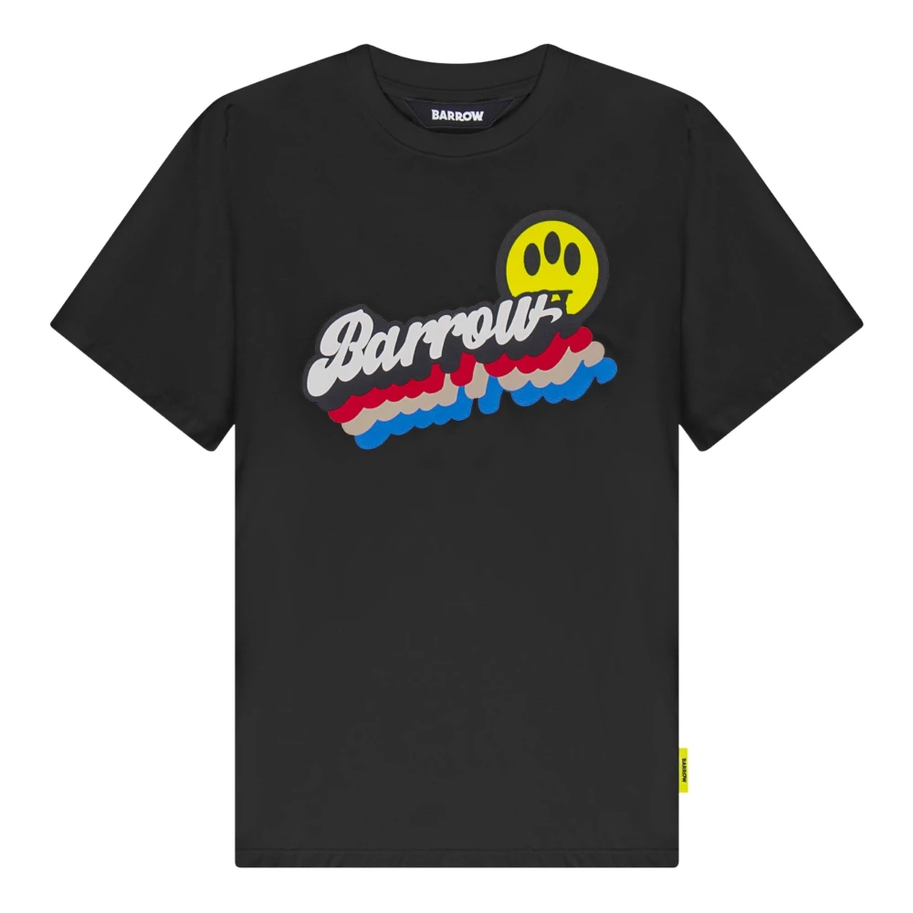 Barrow Graffito Print Katoenen Jersey T-Shirt Black Unisex