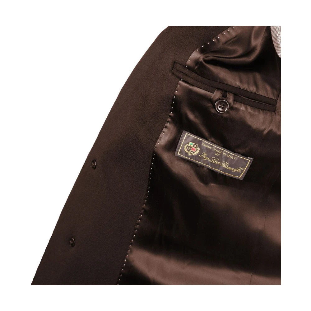 Made in Italia Bruine Wollen Jas voor Mannen Brown Heren