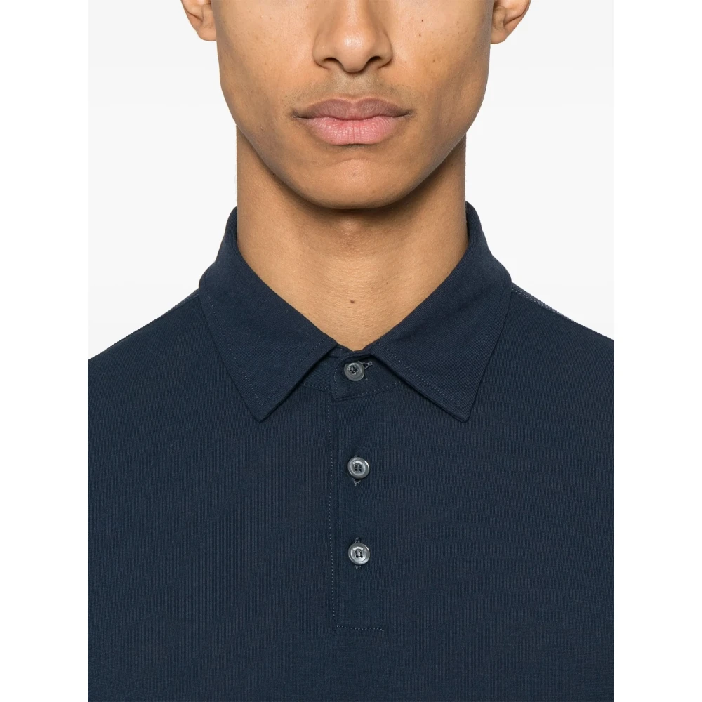 Zanone Klassieke Polo Shirt Z0178 Blue Heren