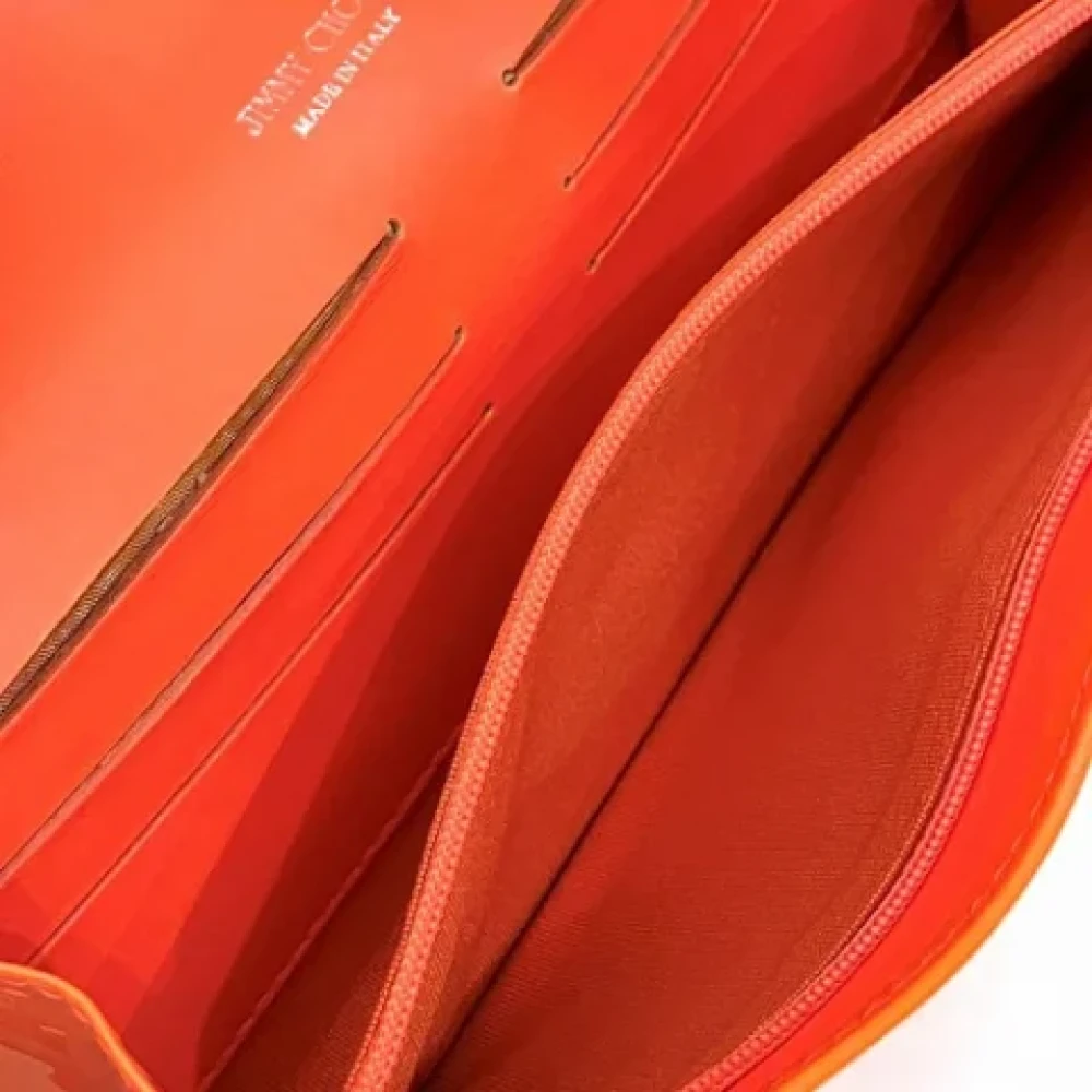 Jimmy Choo Pre-owned Leather wallets Orange Dames