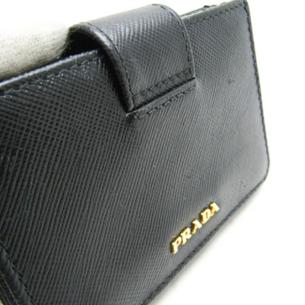 Prada Vintage Pre-owned Metal wallets Black Dames