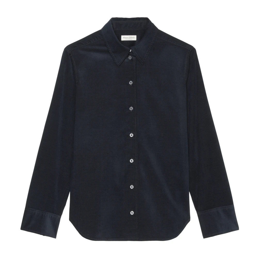 Marc O'Polo Reguliere fijne corduroy blouse Blue Dames