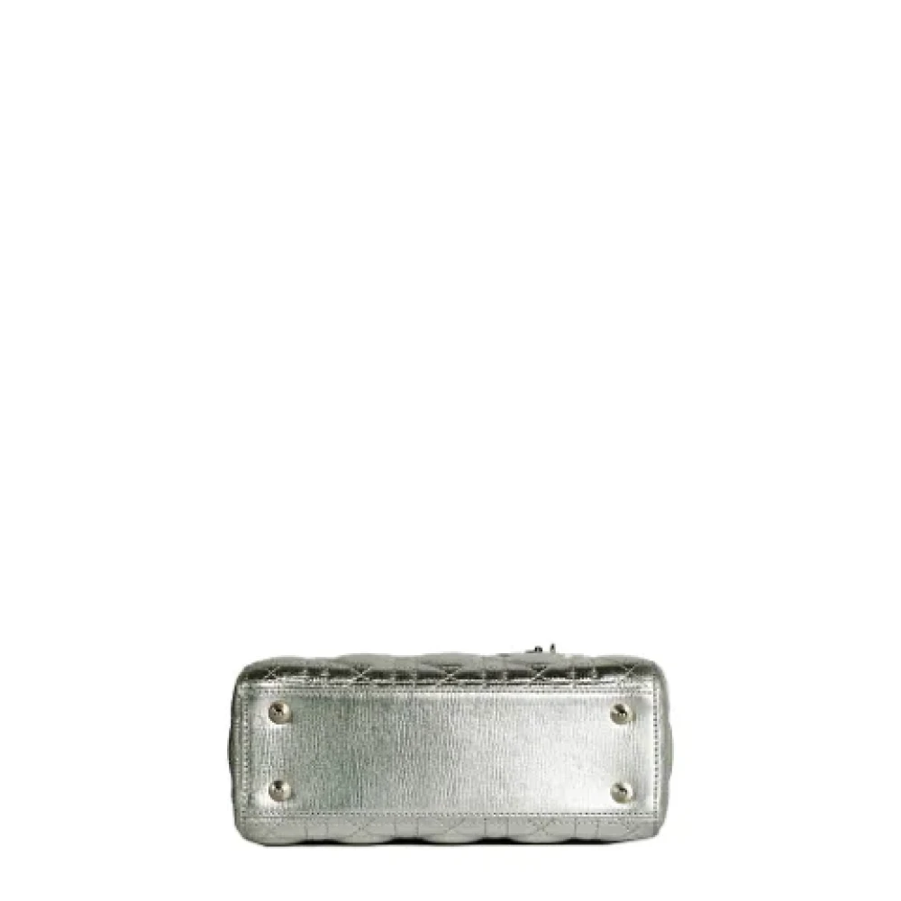 Dior Vintage Pre-owned Leather dior-bags Gray Dames