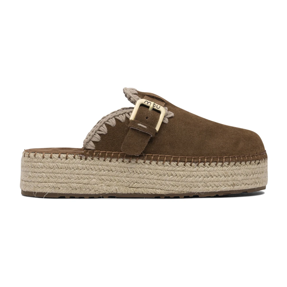 Mou Brown Sw641000a Loafers - Female - Mules - 4 Uk - Shoes