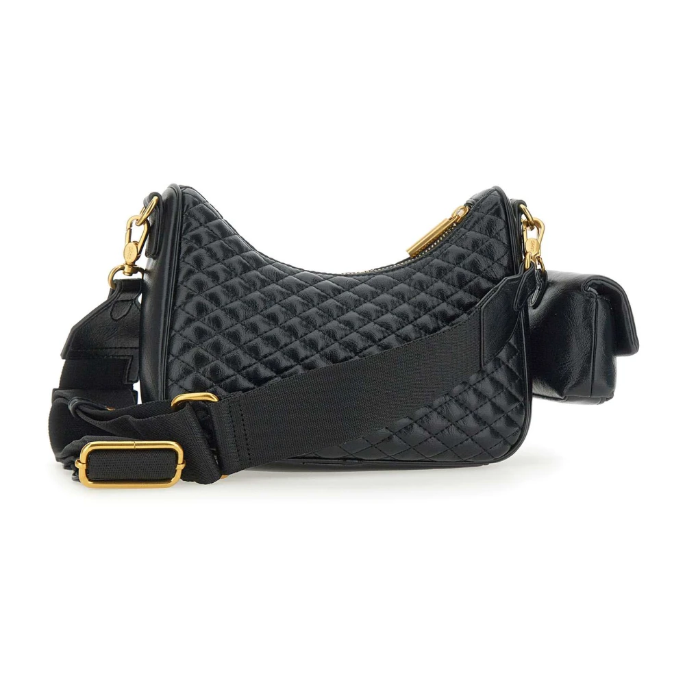 Liu Jo Zwarte Matelassè Schoudertas met Clutch Black Dames