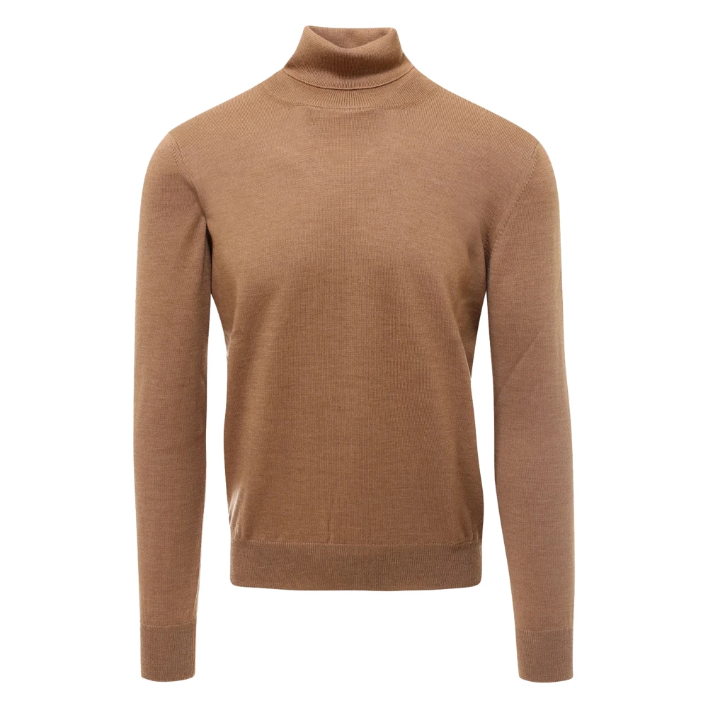 Gran Sasso Cyclist Style Coltrui Knitwear Brown Heren