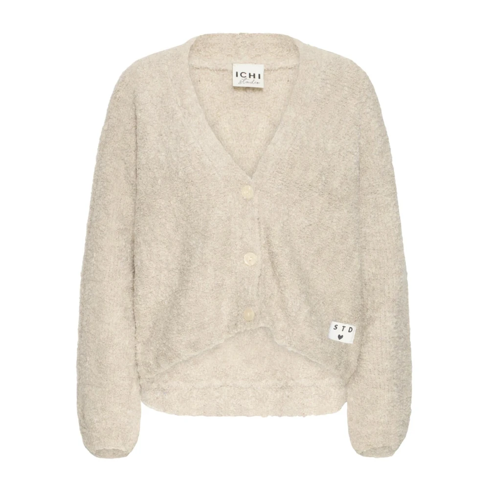 Ichi Women's Beige Ihblarisa Ca Strik 20124597 - Cardigans - 2XL - Knitwear