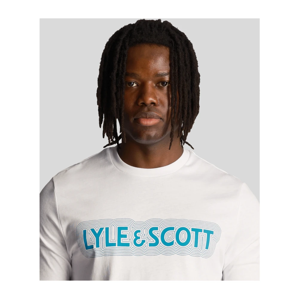 Lyle & Scott Vibrations Print T-Shirt White Heren