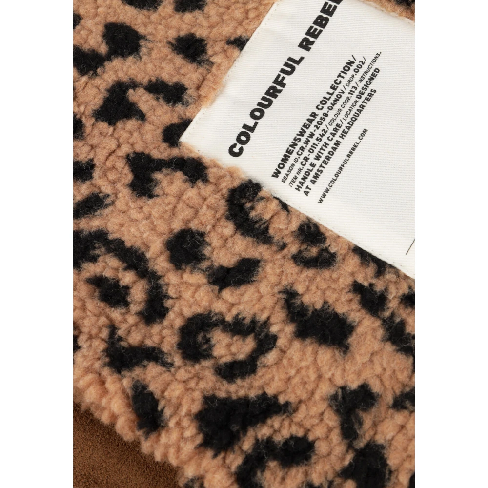 Colourful Rebel Luipaard Teddy Gilet voor vrouwen Brown Dames