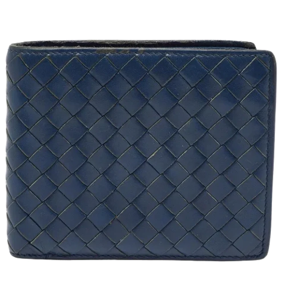 Bottega Veneta Vintage Pre-owned Leather wallets Blue Heren
