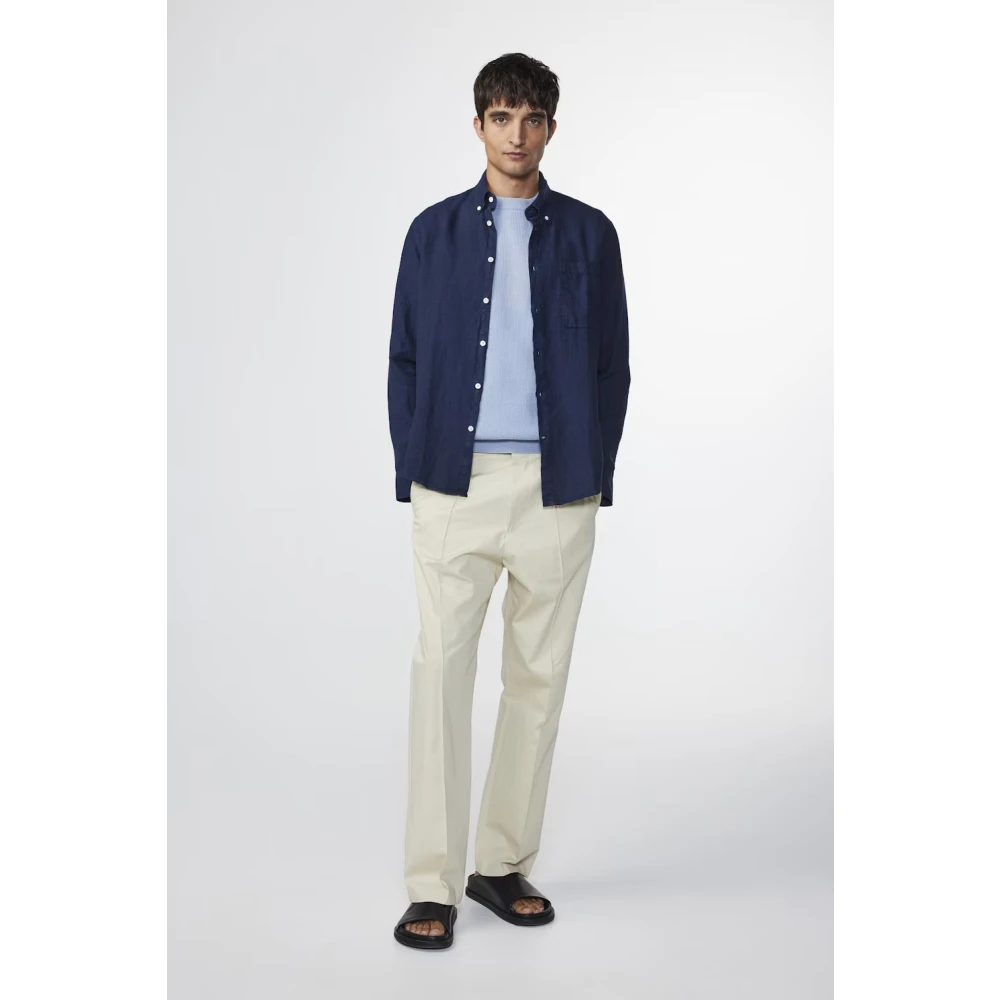 Nn07 Shirts Blue Heren