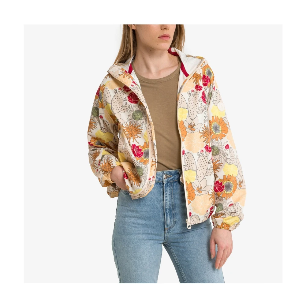 Jott Opvouwbare regenjas met capuchon Omkeerbare rits Multicolor Dames