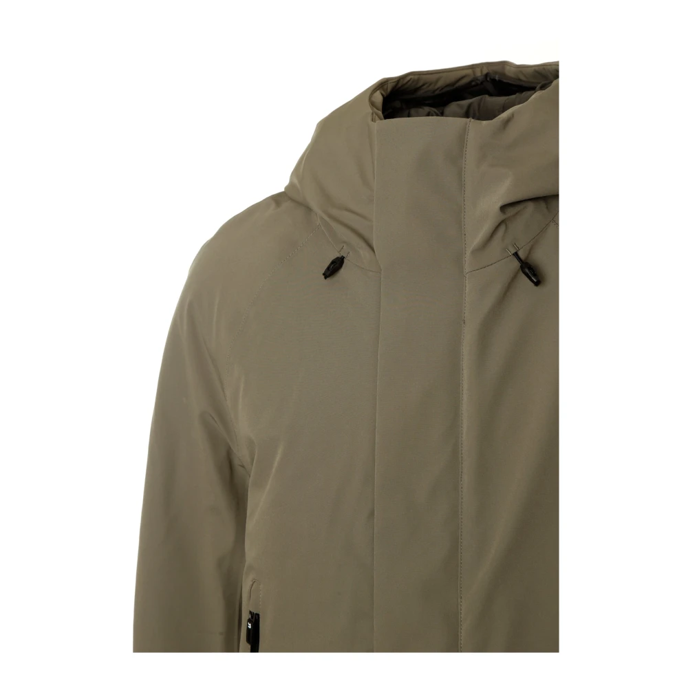 Krakatau Reflecterende winterparka met verstelbare capuchon Green Heren