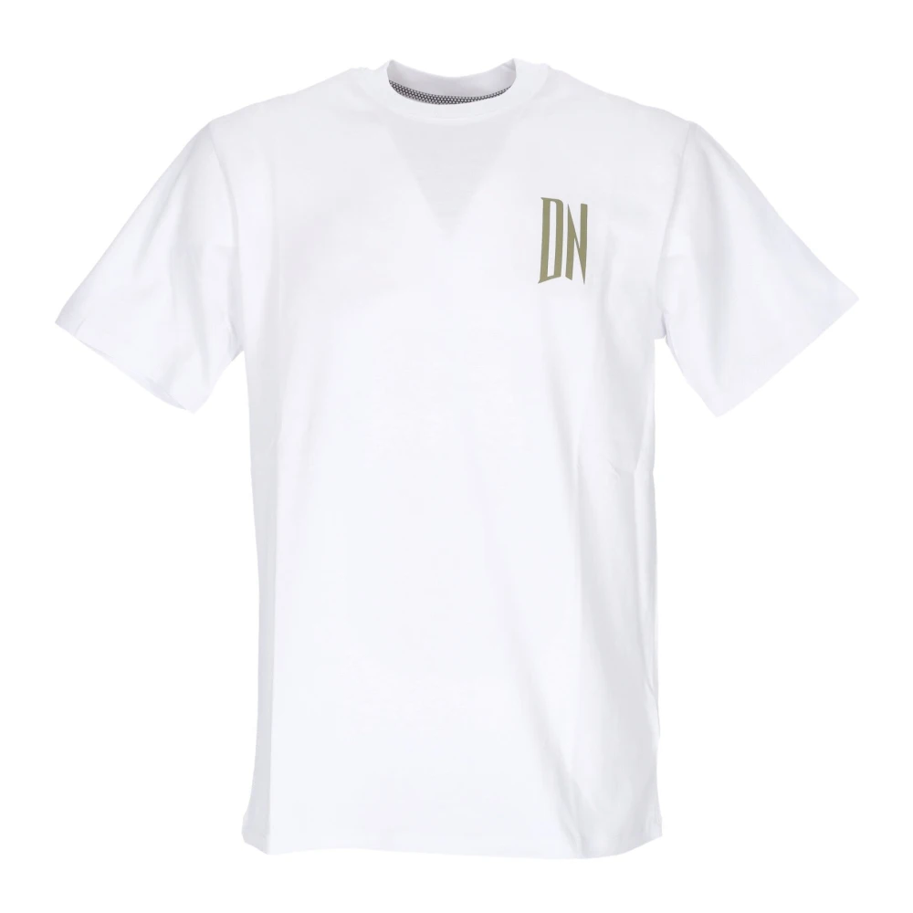 Dolly Noire Men's White Dragon Print Tee Short Sleeve