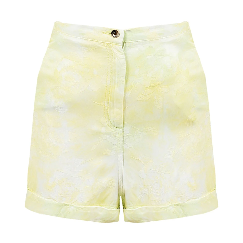 Patrizia Pepe Beige Högmidjade Blommiga Shorts