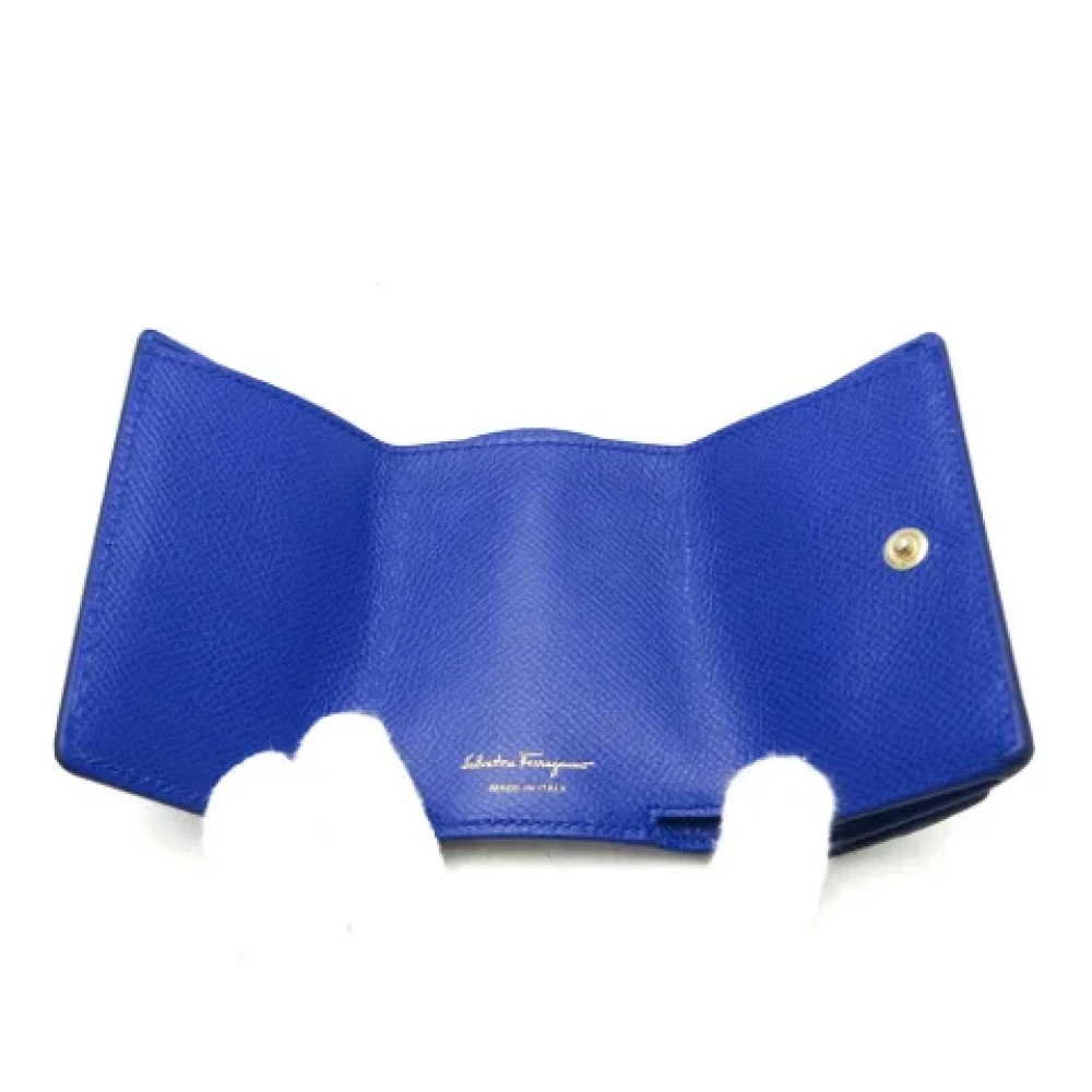 Salvatore Ferragamo Pre-owned Leather wallets Blue Dames