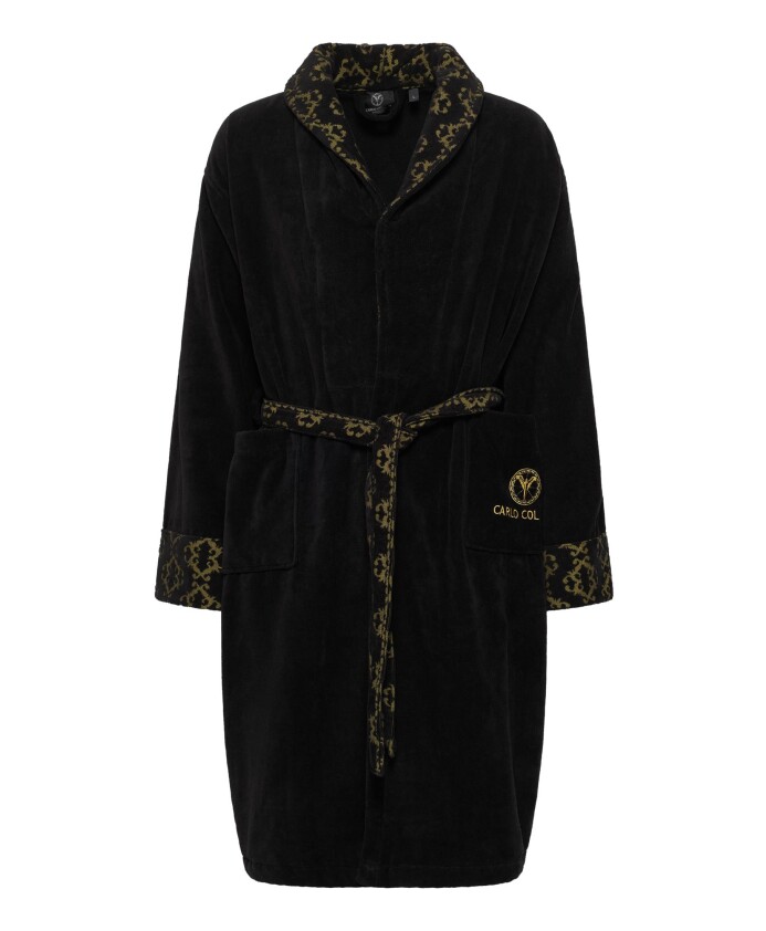 gouden-velours-jacquard-badjas