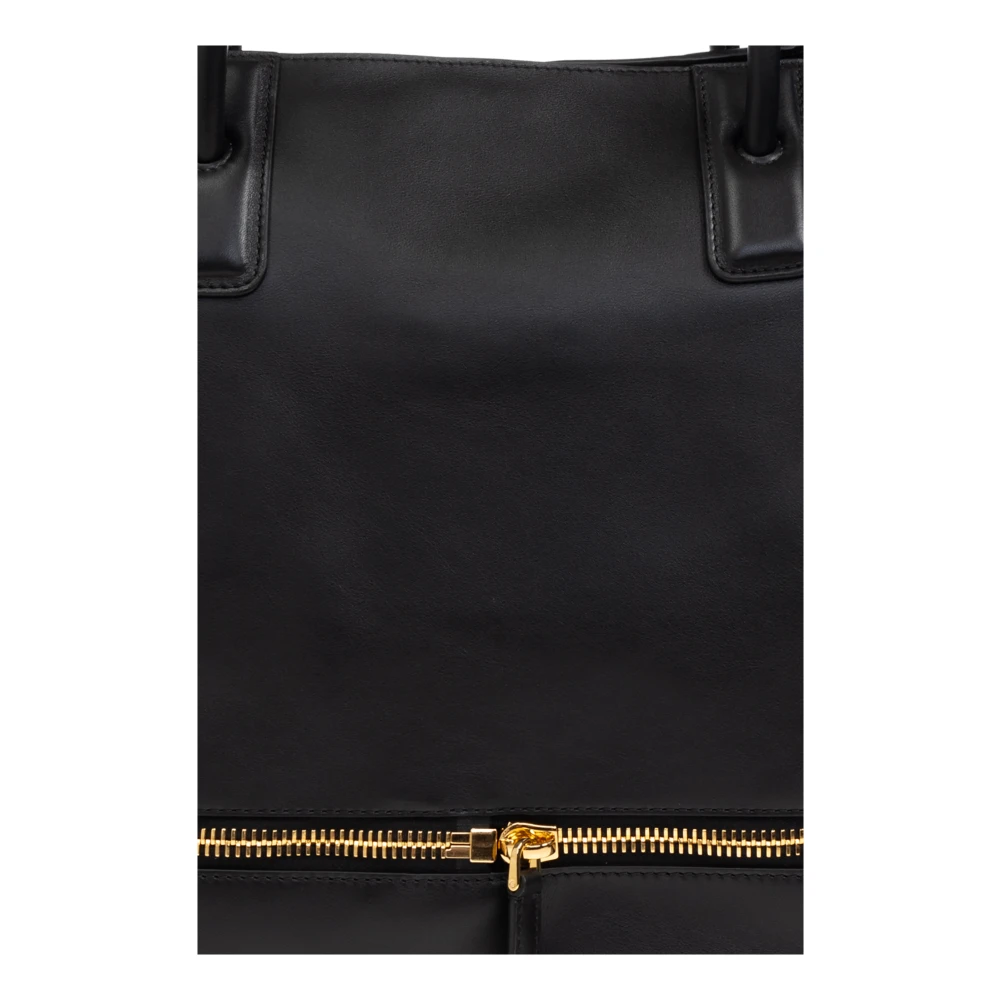 Moschino Leren shopper tas Black Heren