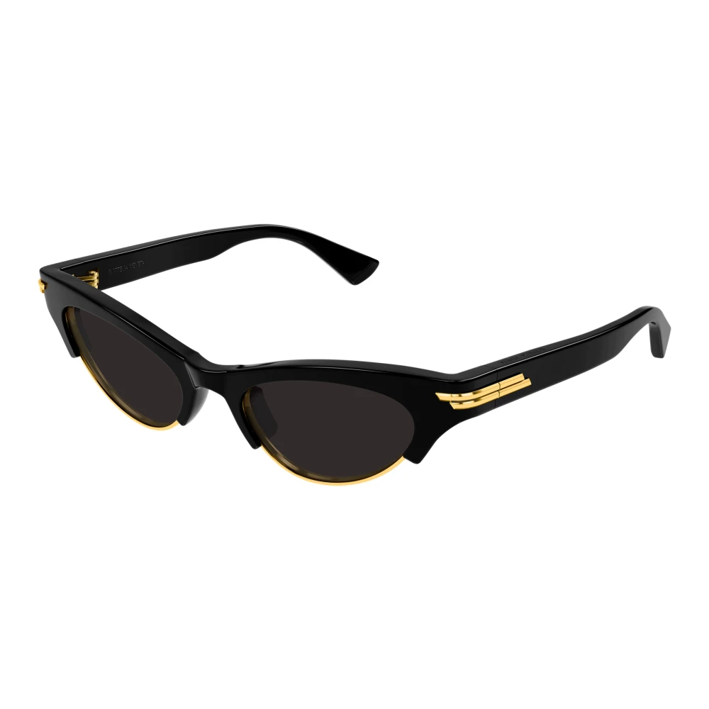 Bottega Veneta Women's Black Sunglasses, 52 Mm, Angle Cat Eye Sunglasses