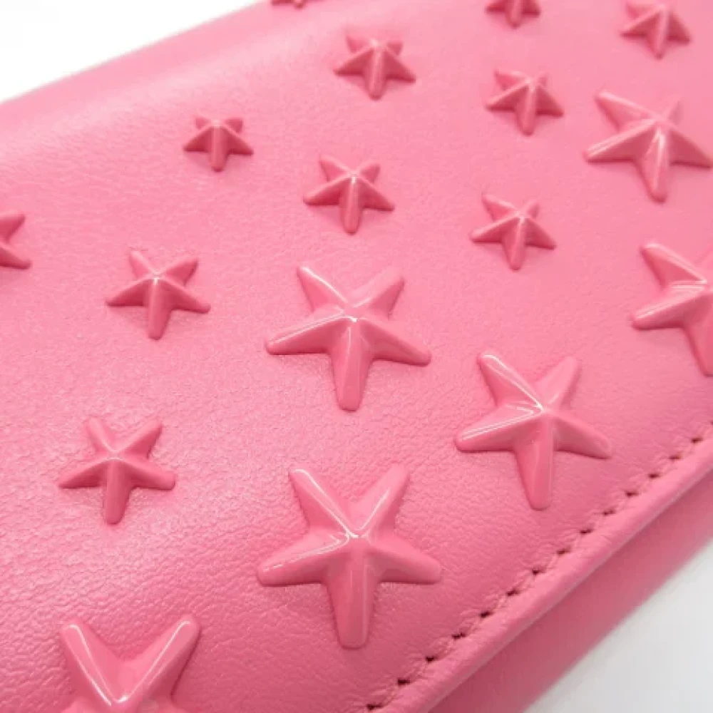 Jimmy Choo Pre-owned Leather wallets Pink Dames