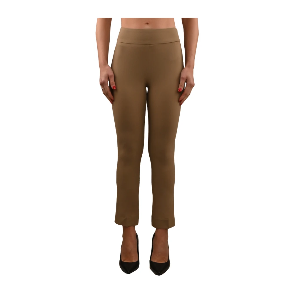 RRD Uitlopende High-Waisted Broek Brown Dames