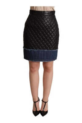 jupe-mini-en-cuir-matelasse