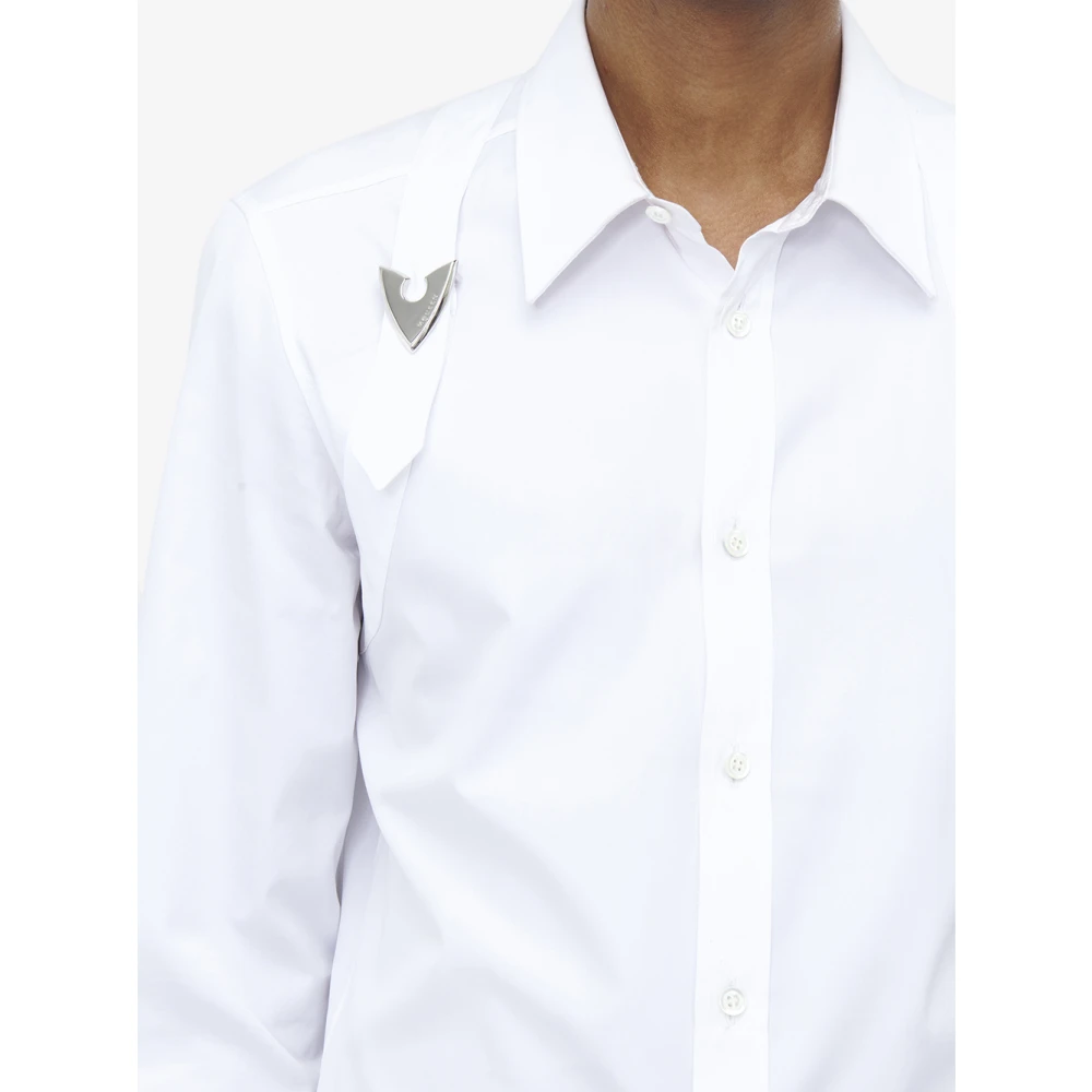 alexander mcqueen Wit Overhemd met Harnas Detail White Heren