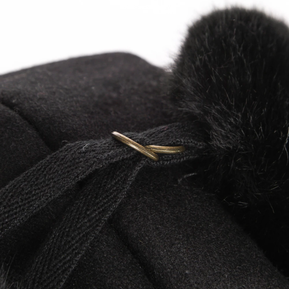 Kangol Wol Aviator Oor Hoed Zwart Black Unisex