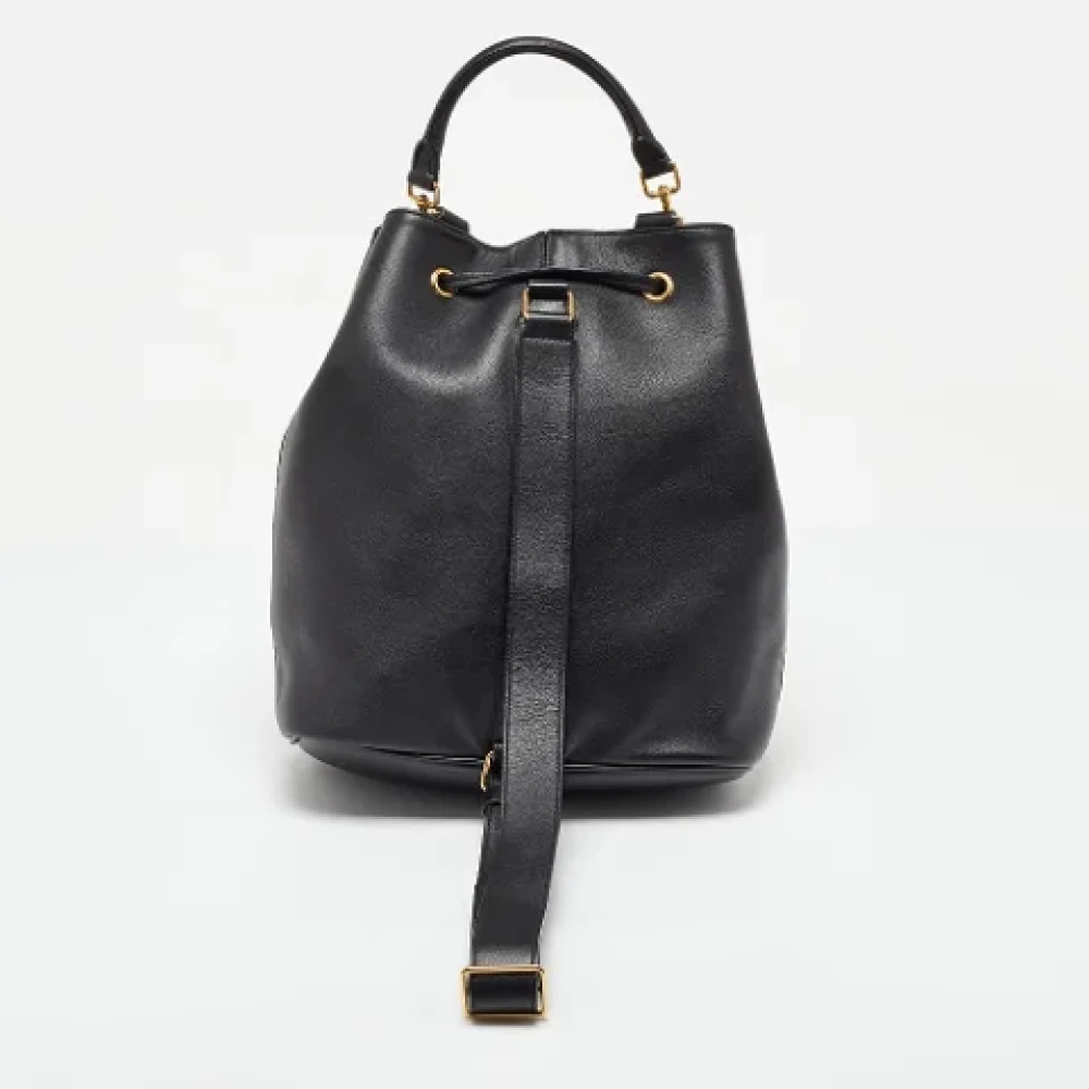 Yves Saint Laurent Vintage Pre-owned Leather shoulder-bags Black Dames
