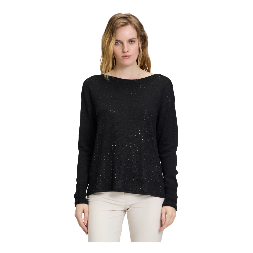 Betty Barclay Elegante Fijngebreide Trui met Strass Black Dames