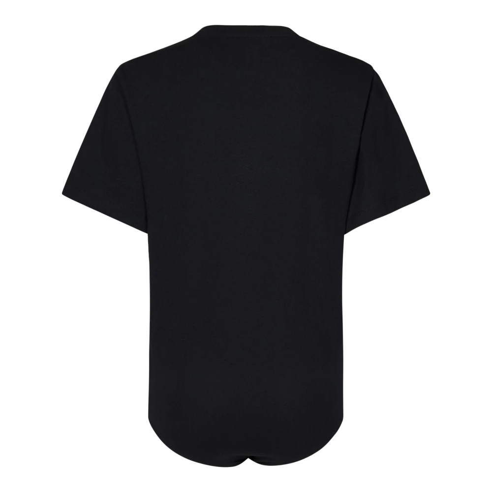 Coperni Zwarte Geribbelde Ronde Hals Losse Top Black Dames