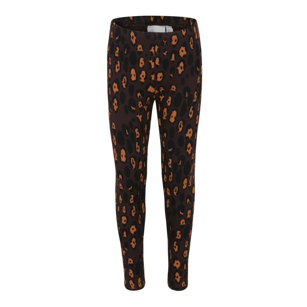 Mini Rodini Leopardmönstrade Skinny Leggings Brown, Flicka