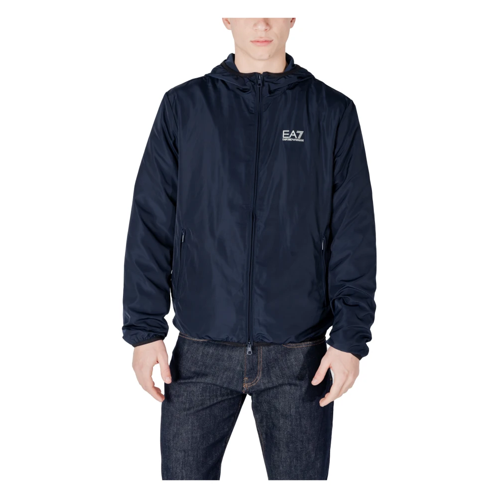 Emporio Armani EA7 Lente Zomer Heren Polyester Jassen Collectie Blue Heren