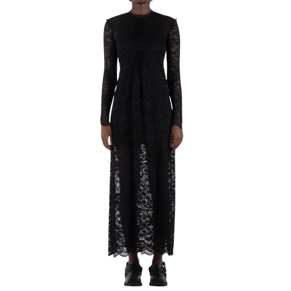 Paco Rabanne Zwarte Maxi Jurk Black Dames