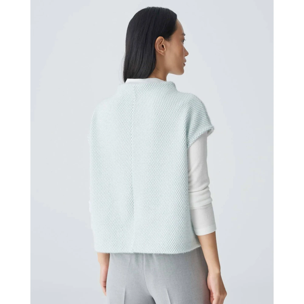 Opus Stijlvolle Sweatshirt met Gofir Detail Blue Dames