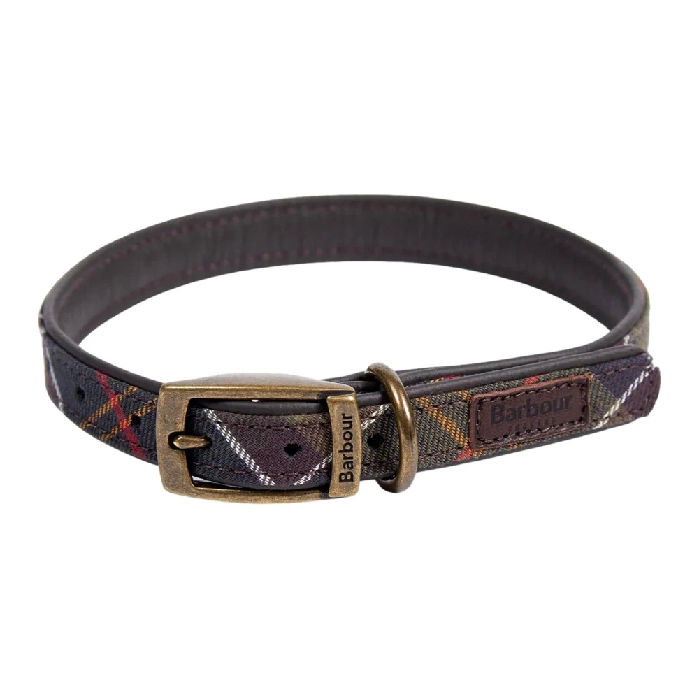Barbour Men's Brown Adjustable Dog Collar Classic Tartan